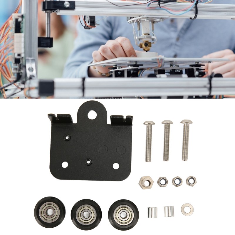 3D Extruder Back Support Plate with Pulley Extruding Backplate for