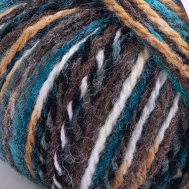 YarnArt Heritage Variegated Wool Yarn – Soft Medium Weight Blend for Sweaters, Cardigans, Scarves & Hats – Warm Winter Knitting & Crochet Fiber (337)