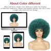 JSDshine Dark Green Afro Wigs for Women - Soft 70s