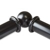 Rod Desyne 13/16" Jodi 5-Sided Bay Window Curtain Rod, Black