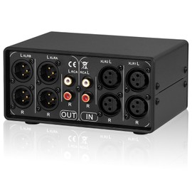 Nobsound Little Bear MC3 3-IN-3-OUT XLR Balanced/RCA Stereo Converter Audio Selector Splitter Box Passive Preamp XLR to RCA Audio Switch