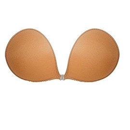NuBra Seamless Push Up Adhesive Bra with Molded Pads SE998 (E, Black)