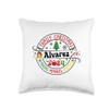 Alvarez Family Name Christmas 2024 Matching Surname Group Throw Pillow