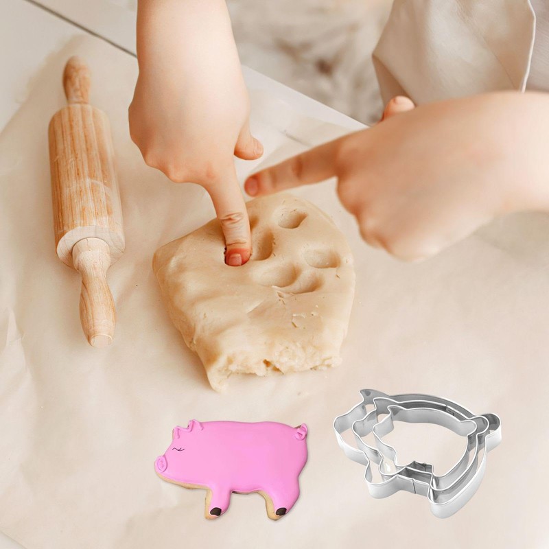 5 Pieces Piggy Molds, Stainless Steel Molds, Cookie Cutters, Cute
