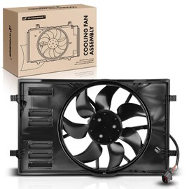 A-Premium Engine Radiator Cooling Fan Assembly with Brushless Motor Compatible with Select Volkswagen Models - Jetta 2019-2021, Golf 2015-2021, Golf SportWagen 2019, 1.4L - Replace# VW3115126