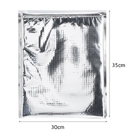 VGEBY1 Insulated Bags, Double-Sided Self-Sealing Aluminium Insulated Cooler Bags for Picnic Camping (30 x 35 cm), Silver, 30 * 35cm, Thermal