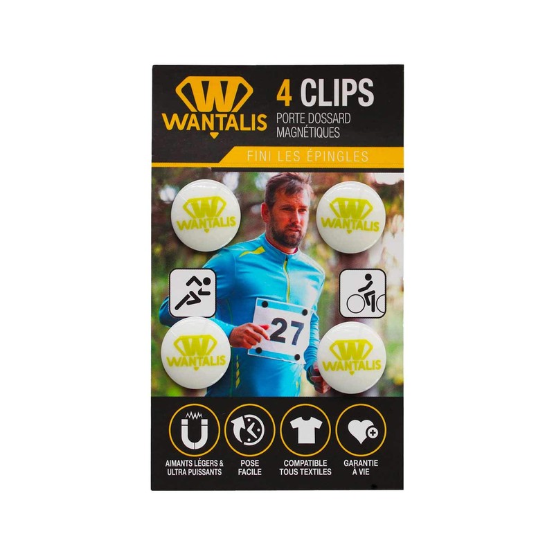 Wantalis Adult Unisex Magnetic Clips - White, One Size