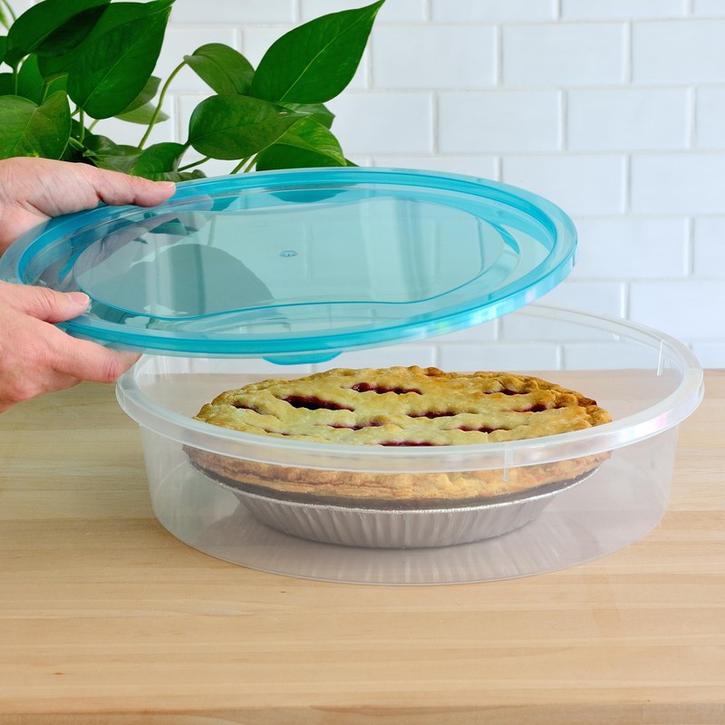 Youngever 3 Pack Pie Containers, Clear Plastic Food Storage Containers,