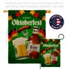 Breeze Decor Oktoberfest Beer Burlap House Flag Set Beverages Happy