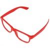 Skeleteen Red Clear Lens Glasses - 80's Style Non Prescription