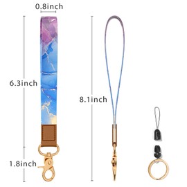 ZAXMEY Wrist Lanyard for Keys, Cute Wrist Strap Lanyard, Key Chain Holders, Wristband Key Chain, Key Wrist Straps, Car Key Holder for Men and Women，Ripple