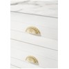 SYZOW Pack of 4 Gold Drawer Handles, Shell Handles, Gold