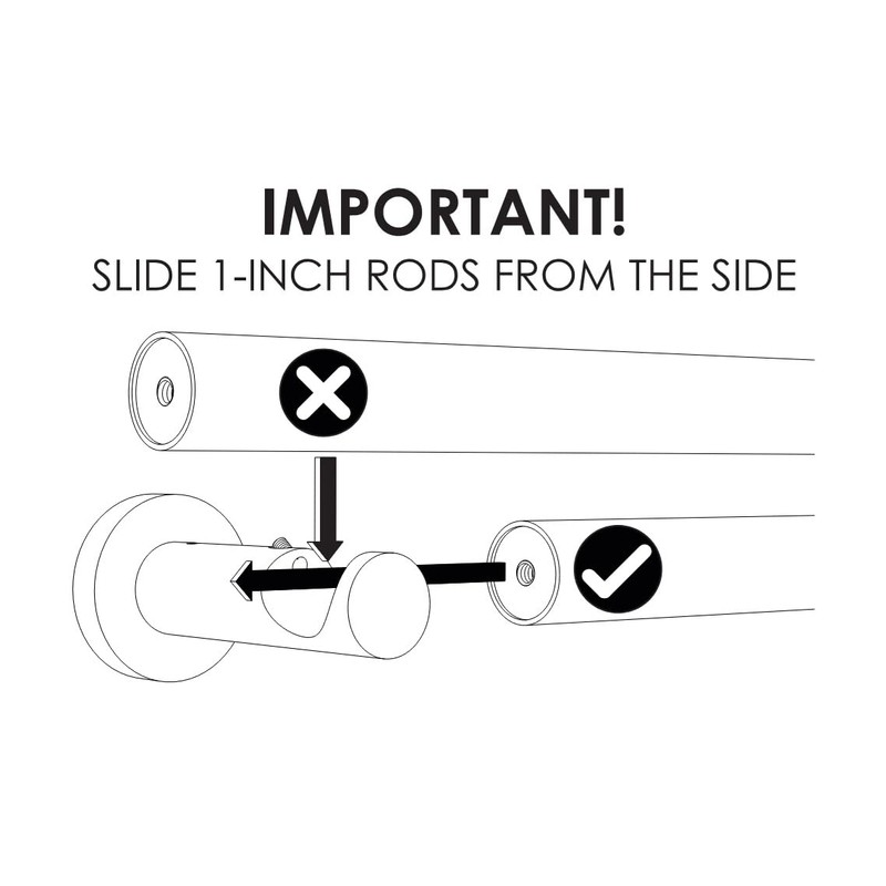 Ivilon Ceiling or Wall Mount Curtain Rod Brackets Holders for