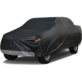 Kayme 7 Layers Truck Cover Waterproof All Weather, Heavy Duty Outdoor Pickup Cover Sun Rain Uv Protection, Universal Fit (Length Up to 262 inch) XXXL.Black