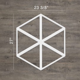 Ekena Millwork 23 3/8"W x 27 "H x 3/8"T Large Pendleton Decorative Fretwork Wall Panels in Architectural Grade PVC