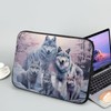 Binienty Snow Wolf Family Womens Laptop Sleeve, Water Resistant Laptop