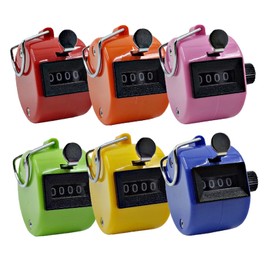 ZERONOWA Hand Held Counter Count Count 4 Digit Lightweight Compact Number Holder (Set of 6)