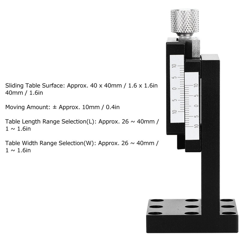 ZAxes Linear Stage Manual Twist FineTune Platform Dovetail Sliding Table