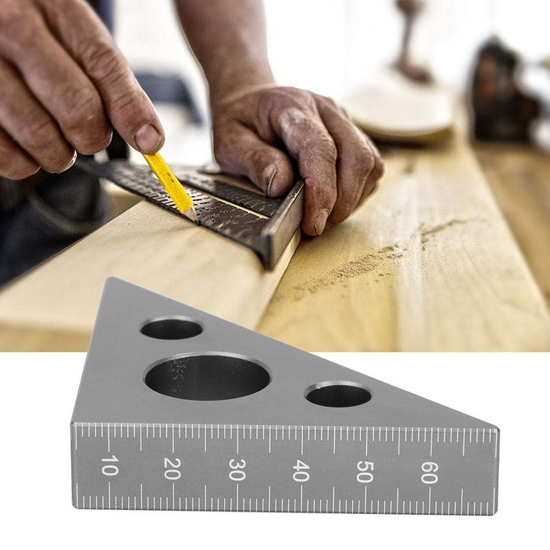 Aluminum Alloy Right Angle Ruler, Mini Portable Metal Angle Ruler,