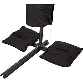 Saddlebag Style Sand Weight Bag for Anchoring Patio Umbrellas by Trademark Innovations (Single Unit) Black