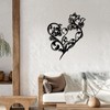LIYOUYA Flower Love Heart Metal Wall Decor - Emotional Art