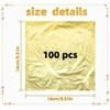 FJZFDLFW 100 Sheets Imitation Gold Leaf for Arts, Gilding Crafting,