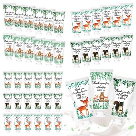 Piuaeue 50 Pcs Baby Shower Hand Cream Gifts Bulk, Woodland Baby Shower Party Favors Gifts for Guests Figure Hydrating and Soothing Hand Lotion for Wedding Thank You Favors Party Supplies