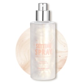 DAGEDA Glitter Setting Spray, Moisturizing + Shimmery + Setting Spray for Face, Fast Drying, Refreshing and Locking Dewy Makeup 3.38 fl. oz / 100 ml (Off-white)