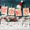 24pcs Christmas Stencils, 5.12x5.12in Reusable Christmas Template for Painting Santa