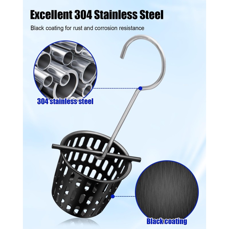 1 Pc 2 Inch Hair and Debris Strainer, Black Coating