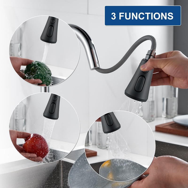 QAOYEDE Pull Down Kitchen Faucet Head Replacement Parts,Sprayer Nozzle with