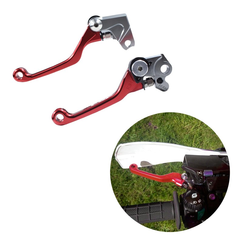 TIRGE Motorcycle CNC Foldable Pivot Clutch Brake Lever Handle for