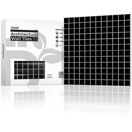 VViViD 11 Sheets Peel and Stick Faux Ceramic Black Gloss Mosaic Wall Tiles, Self Adhesive Backsplash 12”x12”, 2mm Thick Kitchen, Bathroom (11 sq. ft.)