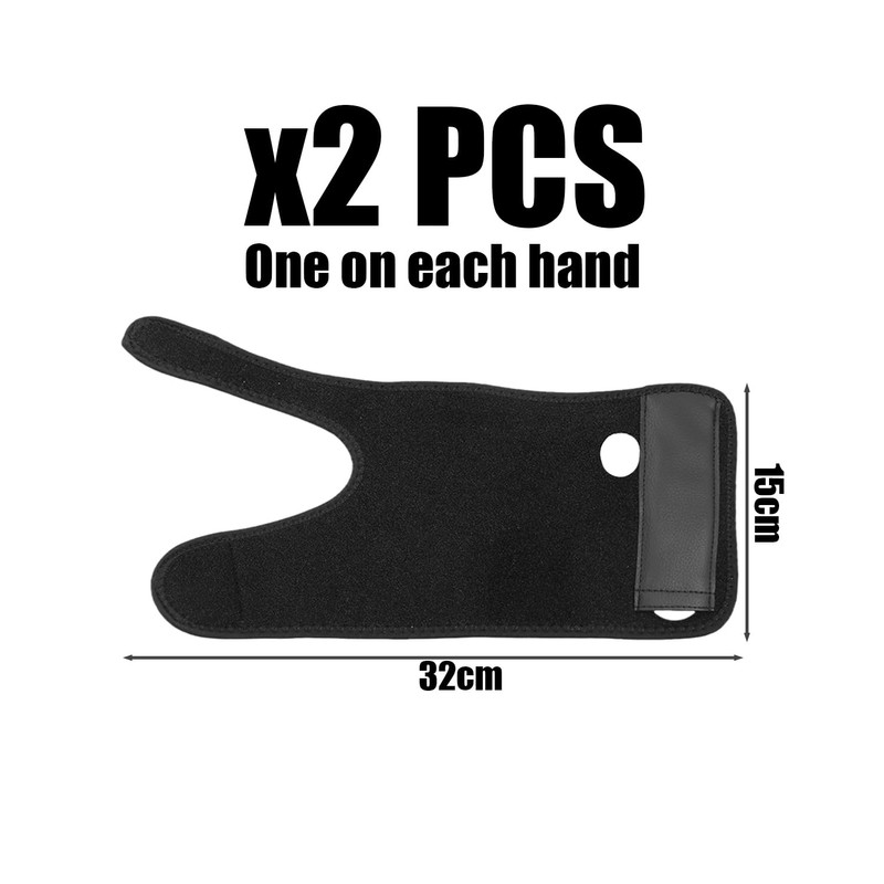 1 Pair of Black Wrist Guards, Sports Protective Gear, Adjustable