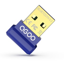 USB Bluetooth Adapter for PC - QGOO Bluetooth Dongle 5.3 EDR, Wireless Receiver for Desktop Computer Laptop Windows 8.1/10/11（blue-07）