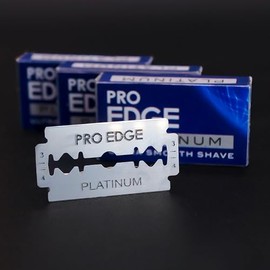 Pro Edge Platinum Navajas de Afeitar, 100 Piezas, Doble Filo, Afeitado Ultra Suave