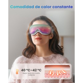 Eye Massager with Heat, RENPHO Eyeris 1 Eye Mask with Bluetooth Music for Migraine, Relax and Reduce Eye Strain, Heated Eye and Face Massager