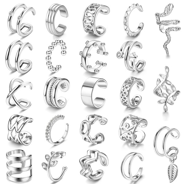 Morfetto 23Pcs Ear Cuffs Earrings Set for Women Non-Piercing Cartilage