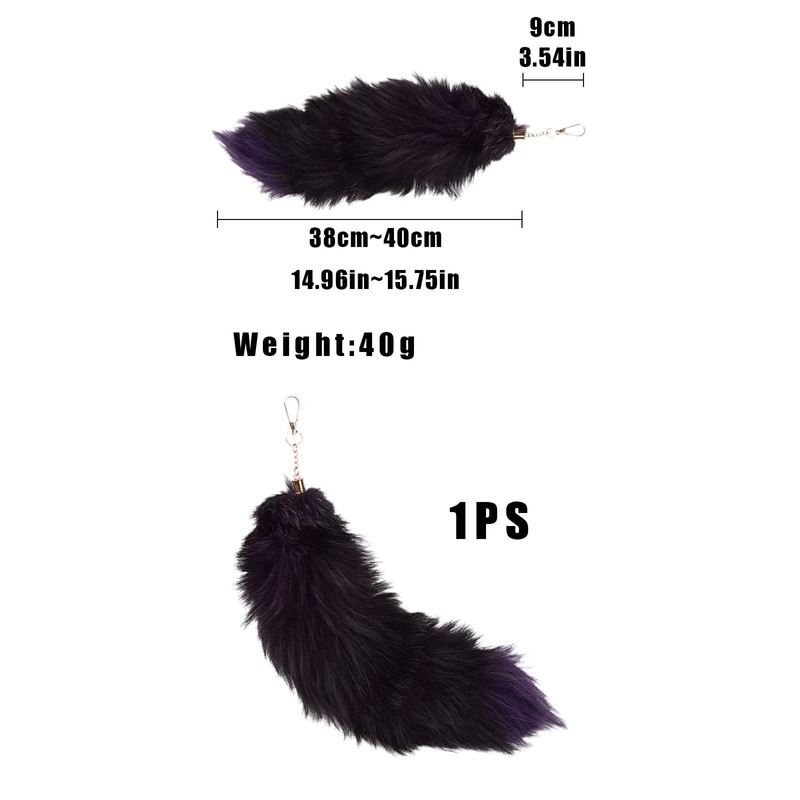 tintoke Fox Tail, Fox Tail Pendant, Approx. 40 cm, Fur