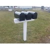 Handy Post for 3 S,M Mailboxes, 42-in x 31-in, White,