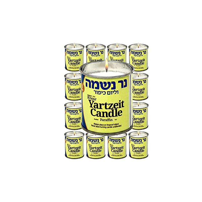 One Day Yahrzeit Candles - 12 Pack - 24 Hour