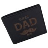 Super Dad Mens RFID Blocking Leather Bifold Wallet Father's Day