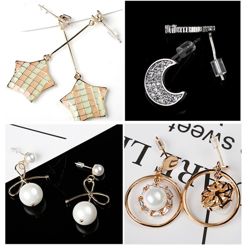 Clear Silicone Earring Backs, Hypoallergenic Replacement Stoppers for Stud, Fishhook,