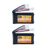 sea jump 2PC 7.4V 600mAh 35C 2S Lipo Battery with