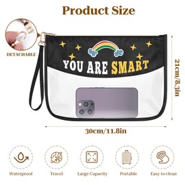 Rainbow Inspirational Gift for Daughter Sister Cosmetic Bag Clear Makeup Bag Motivational Gift for Girls Encouragement Gift for Her Best Friend Birthday Christmas Graduation Gift Travel Toiletry Pouch