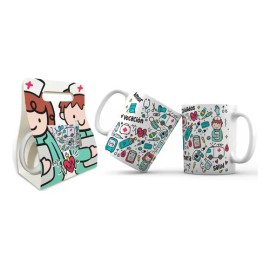 12 Tazas Enfermería Enfermeros Punto Zu                                                                                                               