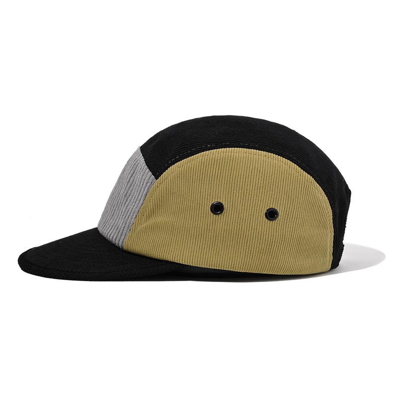 CLAPE Unisex 5 Panel Cap Corduroy Baseball Cap Flat Brim
