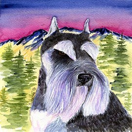 Caroline's Treasures SS8340GF Schnauzer Garden Flag Mailbox Flag Decorative Yard Flag Banner Outside Patio Artwork Yard Flower Beds, Garden Size, Multicolor