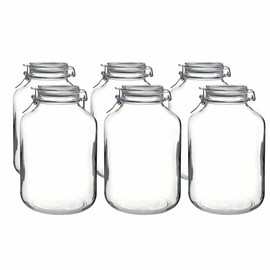 Bormioli Rocco 5L Swing Top Fido Glass Jars | 6-pack
