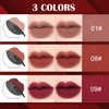 DAGEDA 3 Colors Matte Lipstick Set, Matte Velvet Lipstick Lip